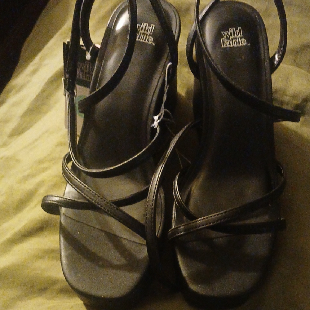 Wild Fable Elegant Black Strappy Heels
